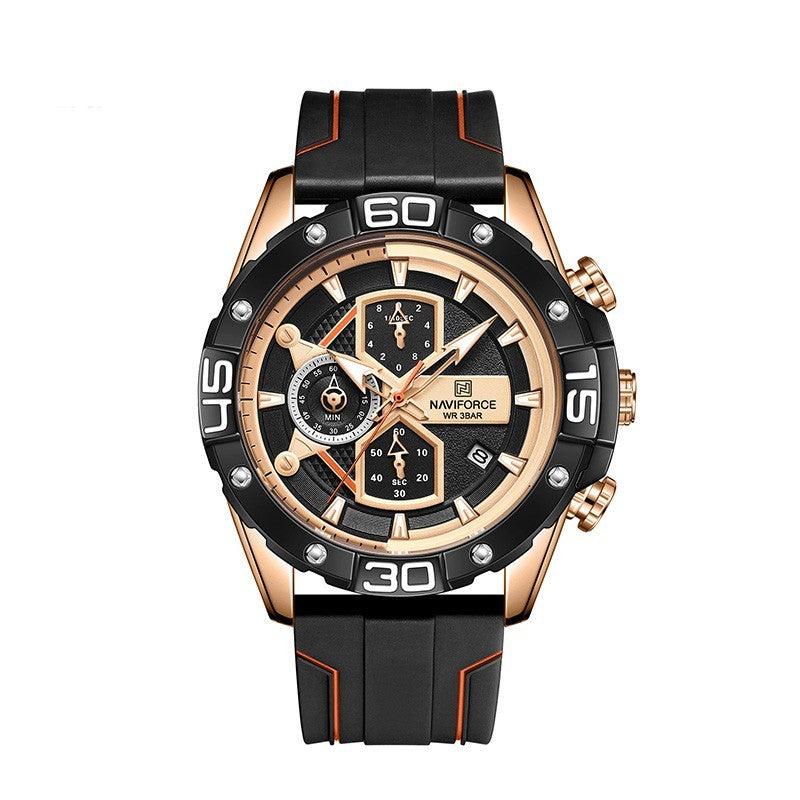 men's fashion quartz watch 46mm, view 5 - MRSLM