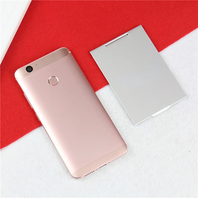 aluminum folding pocket mirror, view 3 - MRSLM