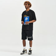 Men's loose letter print T-shirt, view 3 - MRSLM