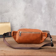 cowhide crossbody chest bag, view 2 - MRSLM