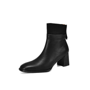 women's square toe high heel Chelsea boots, view 3 - MRSLM
