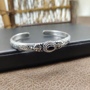 vintage thai silver open bracelet, view 3 - MRSLM