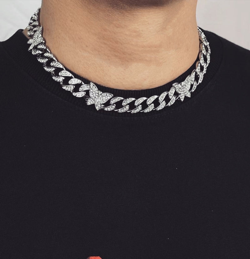 butterfly Cuban chain necklace - MRSLM