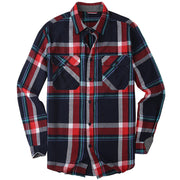 Men's brushed flannel plaid shirt, view 4 - MRSLM