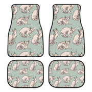 Sphynx cat print car floor mat set, view 4 - MRSLM