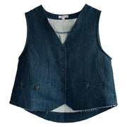 women's cotton linen vest, view 2 - MRSLM