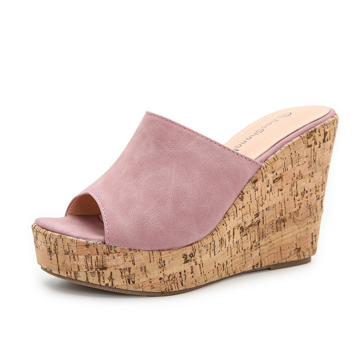 Suede Fish Sandals with Wedge Heel - Stylish & Comfortable Footwear