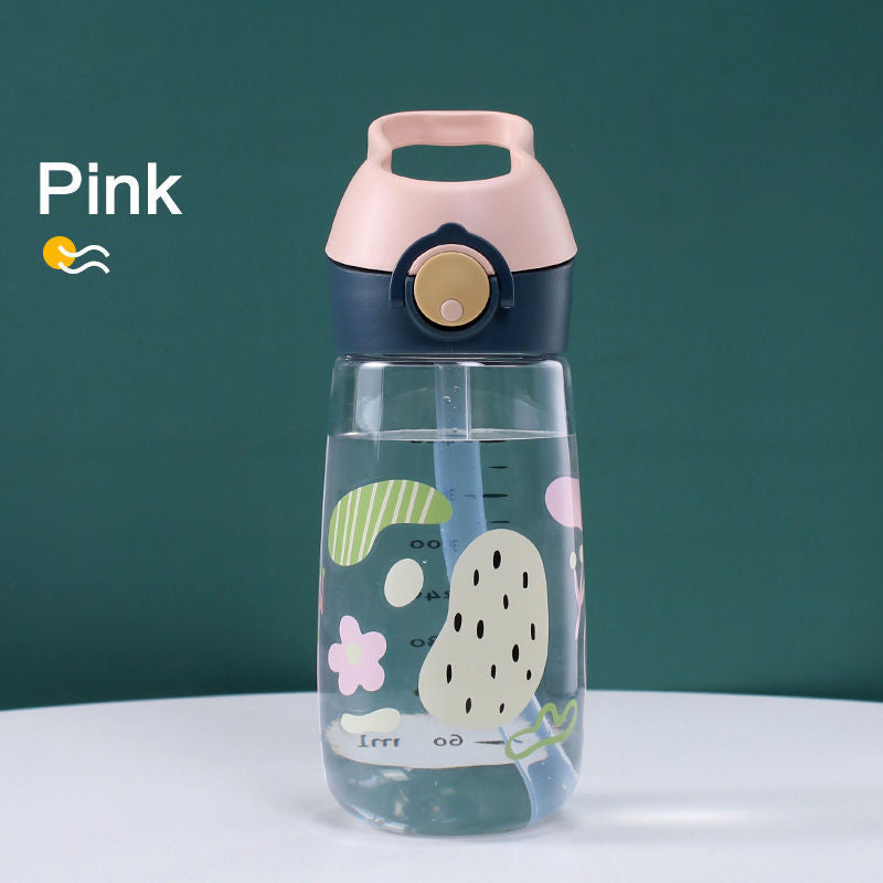 kids water bottle with straw, view 3 - MRSLM