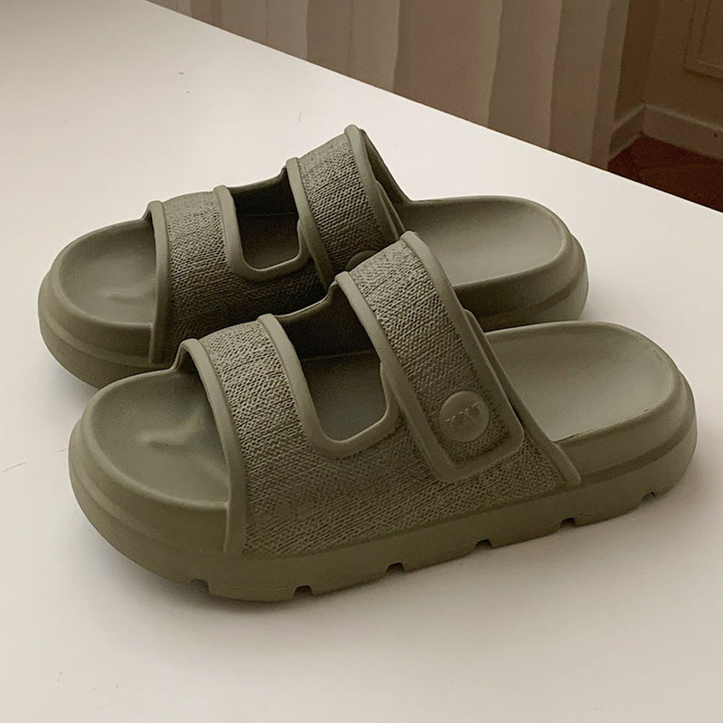 Double-strap platform slippers, view 8 - MRSLM