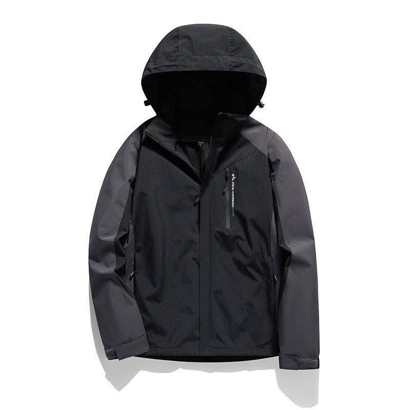 removable waterproof windproof hooded jacket, view 2 - MRSLM