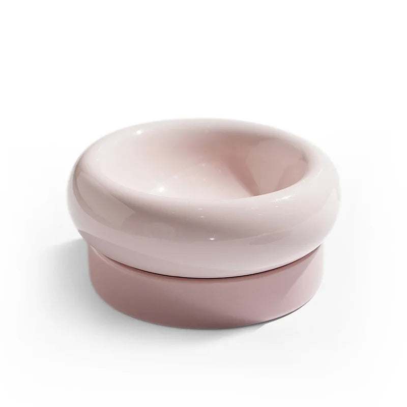 2-in-1 elevated ceramic feeding bowls, view 3 - MRSLM