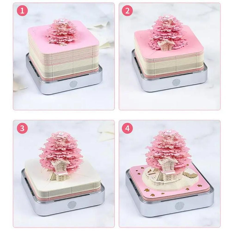 3d paper art desk calendar, view 8 - MRSLM