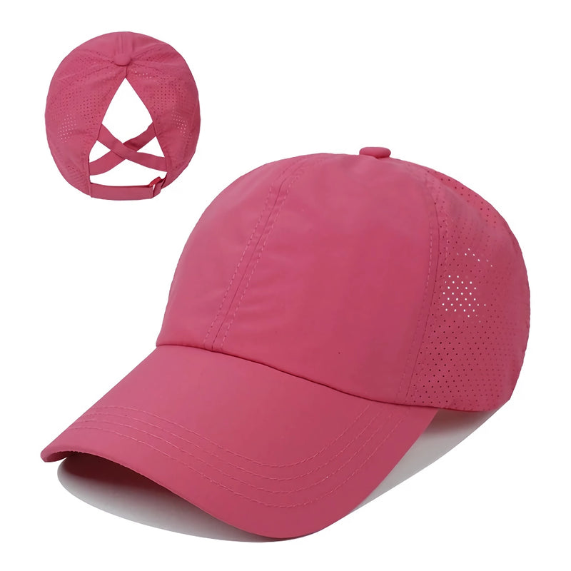 summer mesh ponytail baseball cap, view 5 - MRSLM
