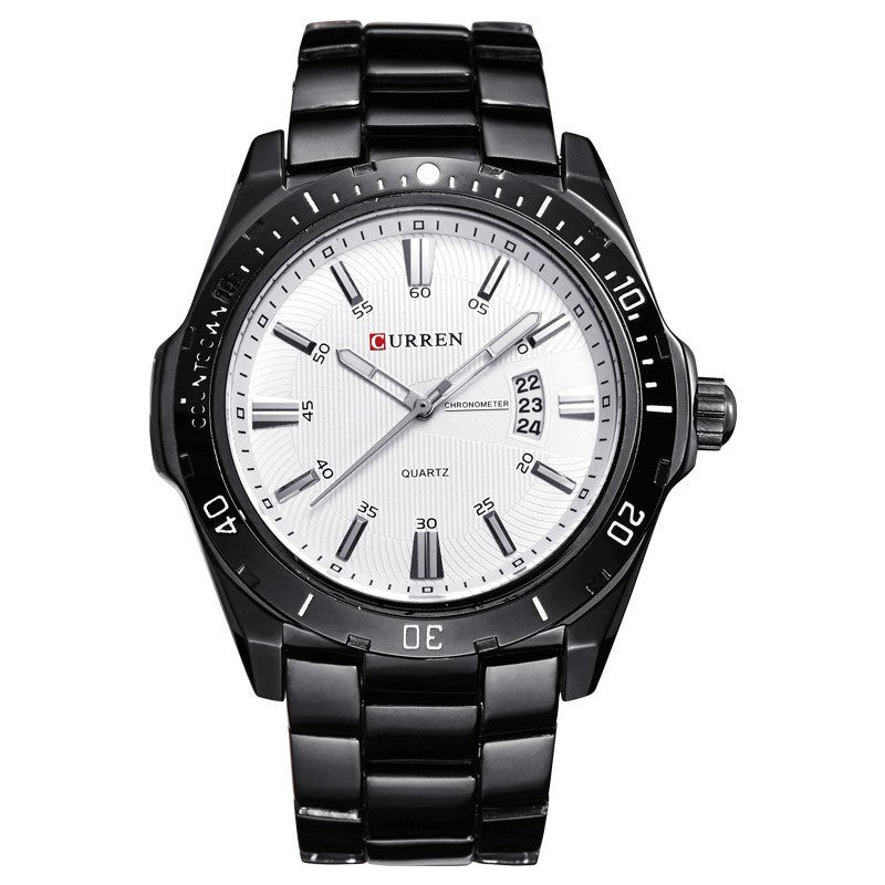men's steel band quartz business watch, view 2 - MRSLM