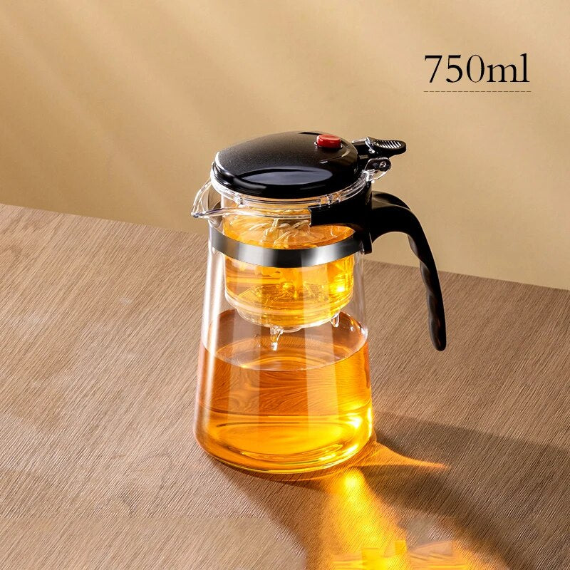 glass teapot with infuser, view 3 - MRSLM