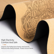 6mm natural cork tpe yoga mat, view 5 - MRSLM
