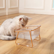 elevated double pet bowls, view 7 - MRSLM