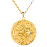women's retro coin pendant necklace, view 4 - MRSLM