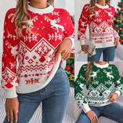 Women's Christmas deer knit sweater - MRSLM
