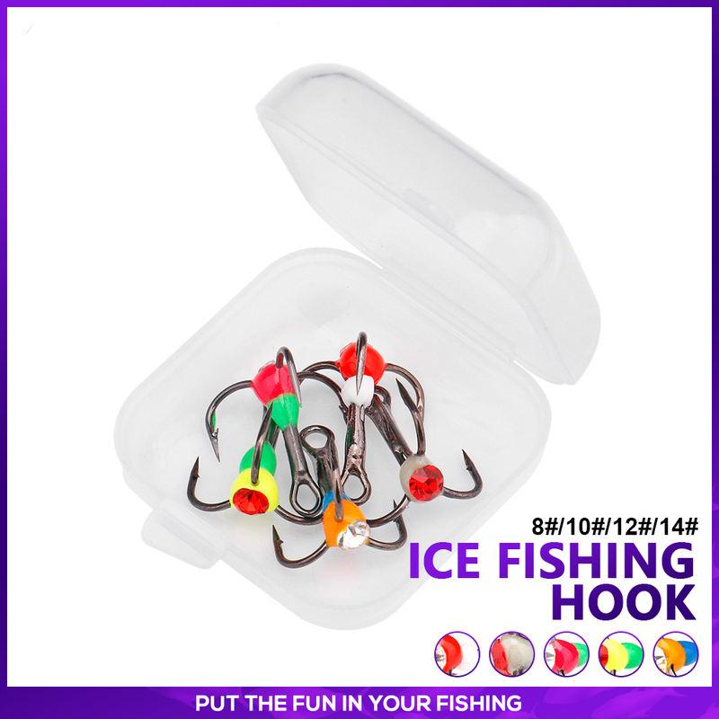 high carbon steel treble ice fishing hooks, view 10 - MRSLM