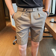 men's slim fit suit shorts, view 8 - MRSLM