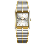 gold steel bracelet watch with square dial, view 6 - MRSLM
