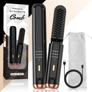 cordless beard and hair straightener brush - MRSLM