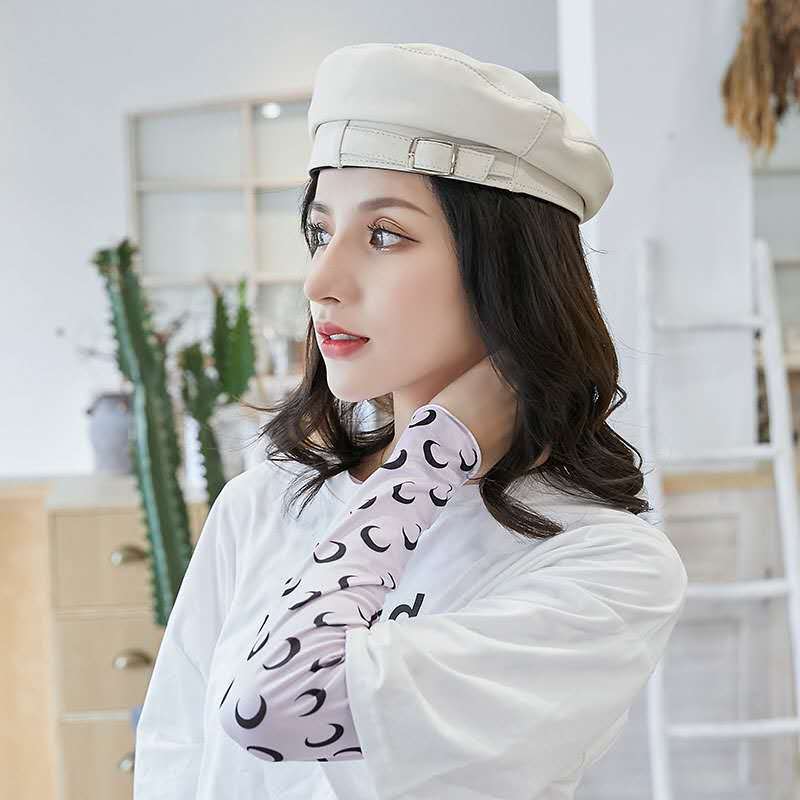 leather beret for women, view 8 - MRSLM