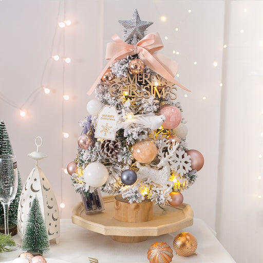 Pink snow spray desktop Christmas tree - MRSLM
