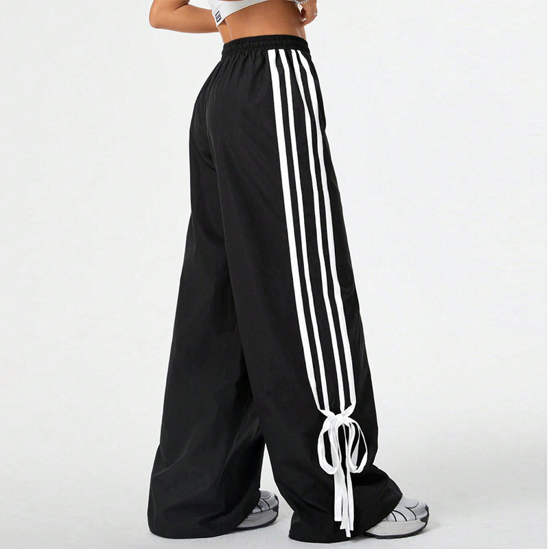Women's Clothes Casual Pants Slimming High Waist Wide Legs Trousers
