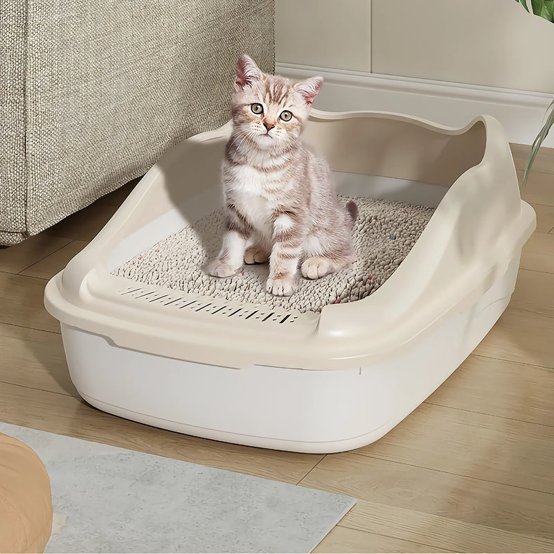 semi-closed cat litter box with scoop, view 6 - MRSLM
