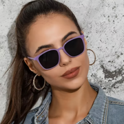retro square cat eye sunglasses, view 7 - MRSLM