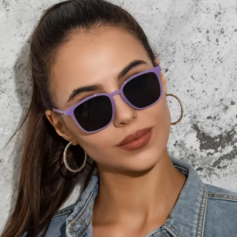retro square cat eye sunglasses, view 7 - MRSLM