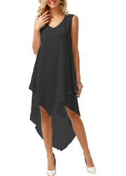 sleeveless chiffon dress, view 6 - MRSLM