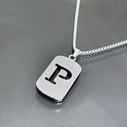titanium steel letter necklace, view 16 - MRSLM