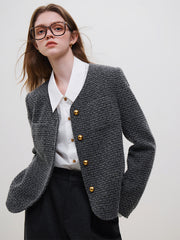 office french style tweed jacket, view 5 - MRSLM