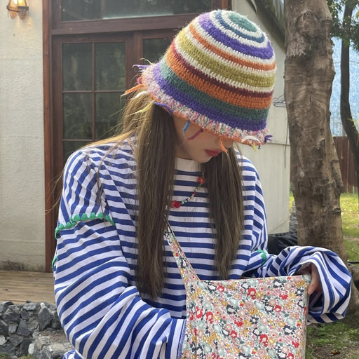 handmade crochet tassel bucket hat - MRSLM