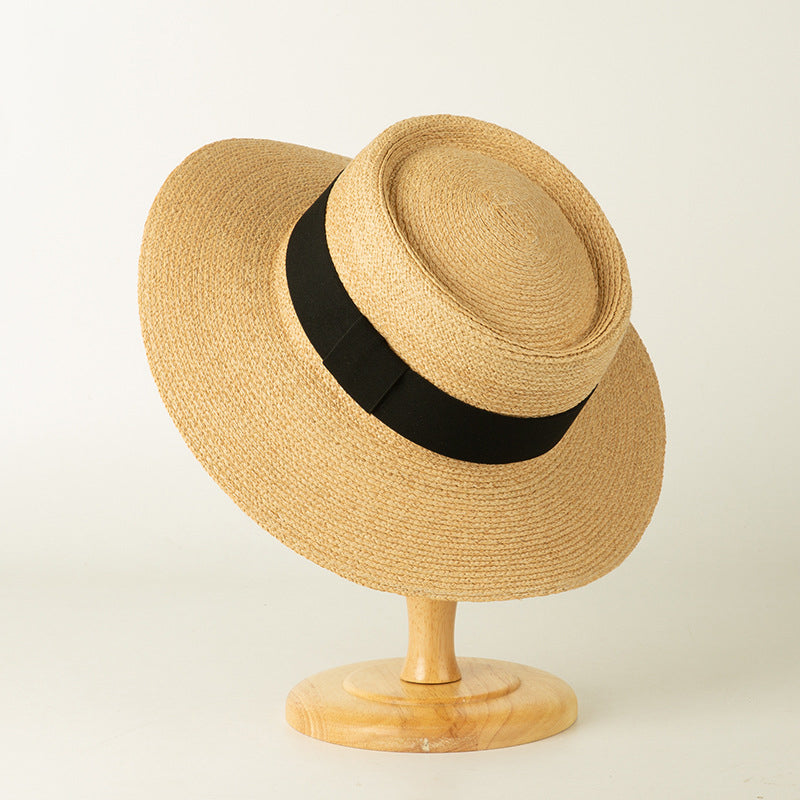 foldable straw sun hat, view 2 - MRSLM