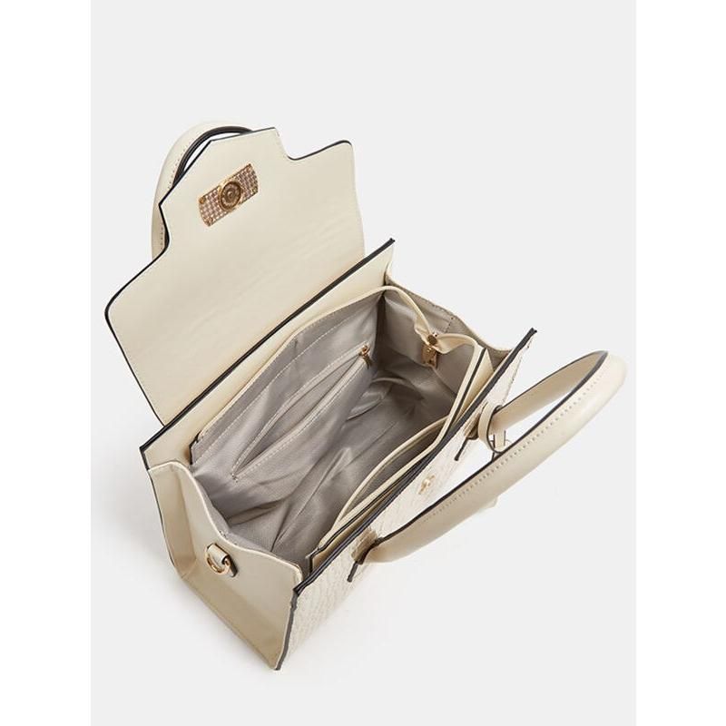 alligator pattern tote and crossbody bag set, view 3 - MRSLM