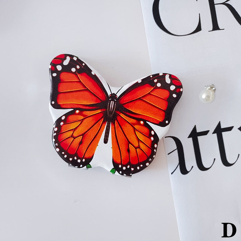 compact folding butterfly makeup mirror, view 6 - MRSLM