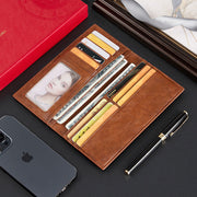 Men's casual long PU leather wallet, view 5 - MRSLM
