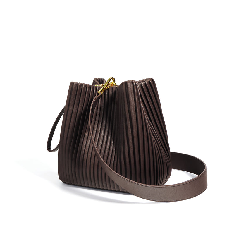 ruched bucket bag, view 7 - MRSLM