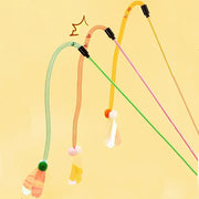 interactive cat teaser toy with butterfly and bell - MRSLM