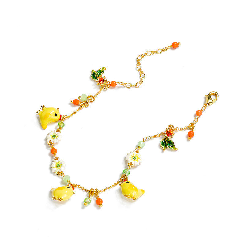 cute enamel bracelet light yellow, view 3 - MRSLM