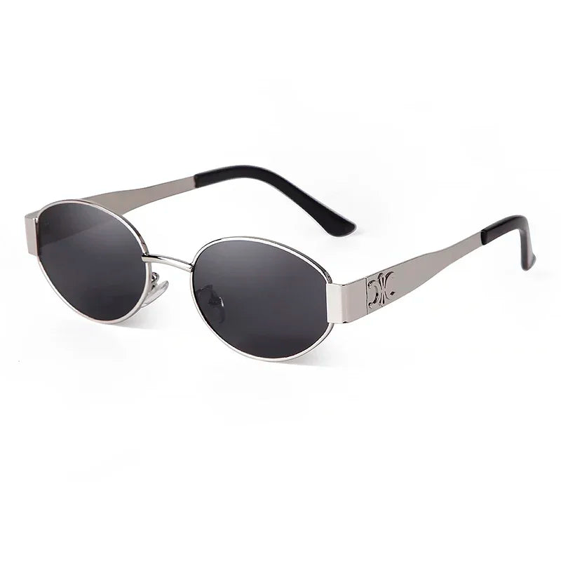 retro oval sunglasses for women, view 2 - MRSLM