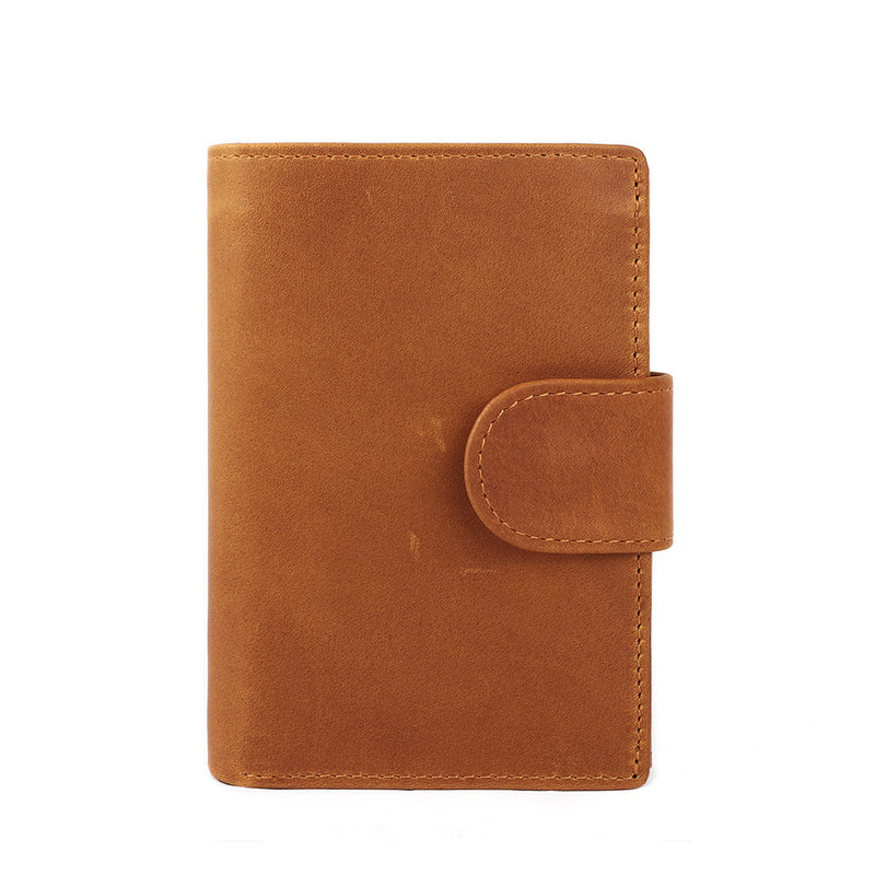 New Leather Wallet For Man Retro Crazy Horse Leather Casual Short Wallet