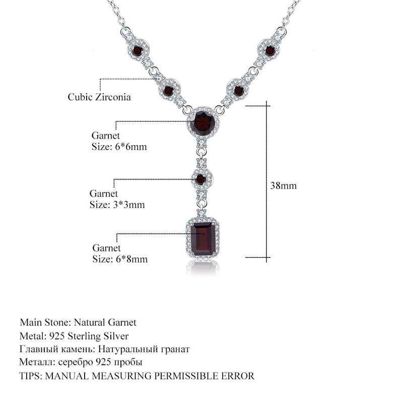 luxury silver natural gem necklace, view 2 - MRSLM
