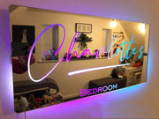personalized name mirror light, view 3 - MRSLM