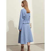women's wool blend lapel coat, view 8 - MRSLM
