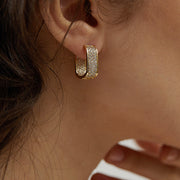 double sided synthetic zircon earrings - MRSLM